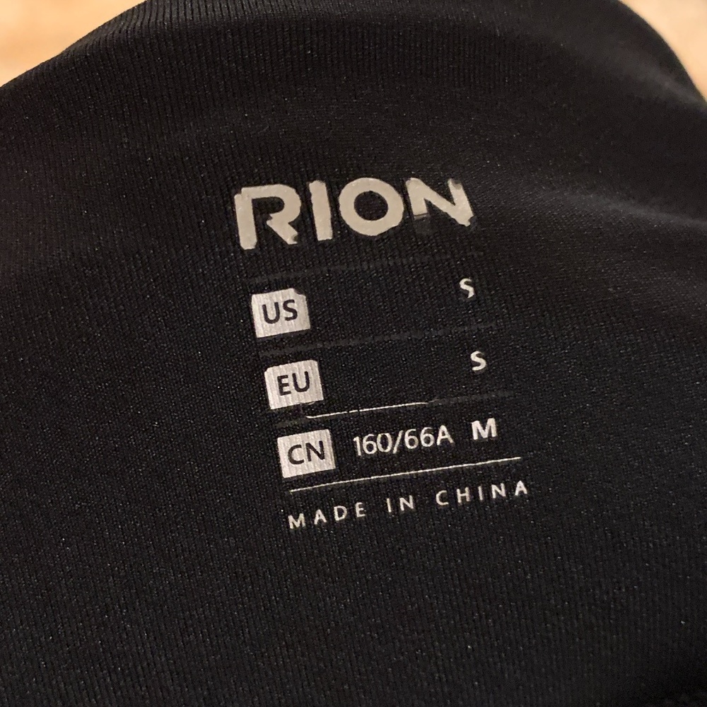 RION Black Mesh Detail Full Length Leggings - Picture 6 of 9